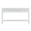 TREXM Rustic Entryway Console Table - 60" Long with Storage