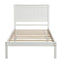 Elegant Twin Platform Bed Frame with Headboard - White