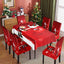 Christmas printed tablecloth, chair cover, waterproof, oil resistant, festive decoration, dining table cloth, chair cover, universal household use - Korvel