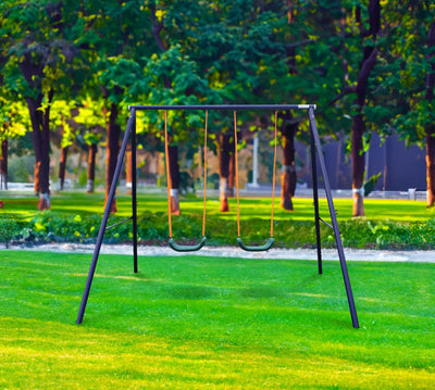 Two Station Swing Set for Children - Korvel