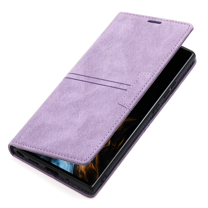 For iPhone 13 Dream Pair Suction Flip Phone Holster Card Holder Protective Cover - Korvel