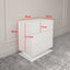 LED Nightstand with 3 drawers,White bedside Table ,Modern End Side Table for Bedroom - Korvel