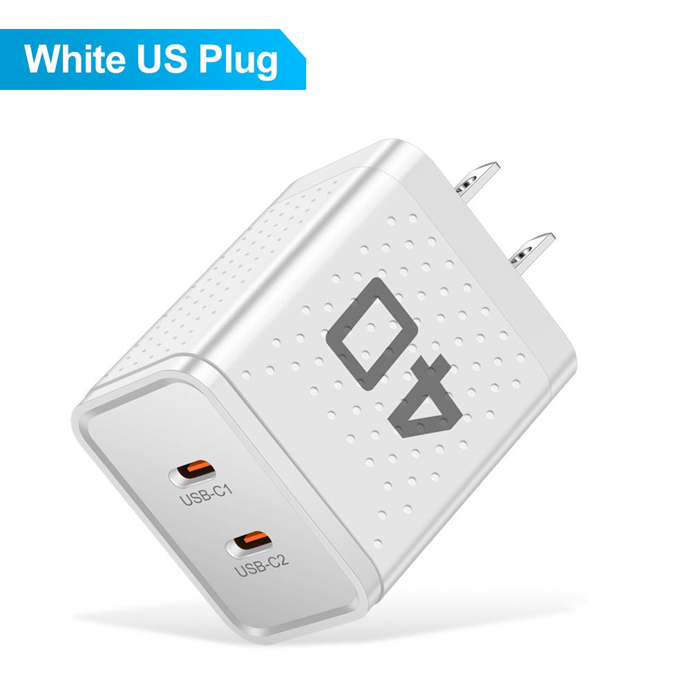 Adaptateur de voyage à chargement rapide Dual PD