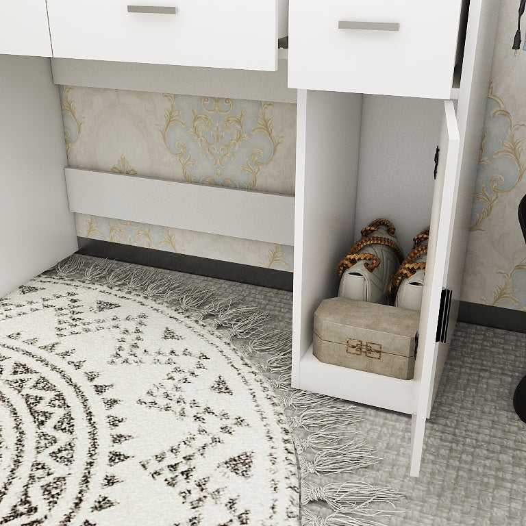 Smart mirror dressing table with drawers and storage cabinets, dressing table with bedroom dressing table, changing room - Korvel