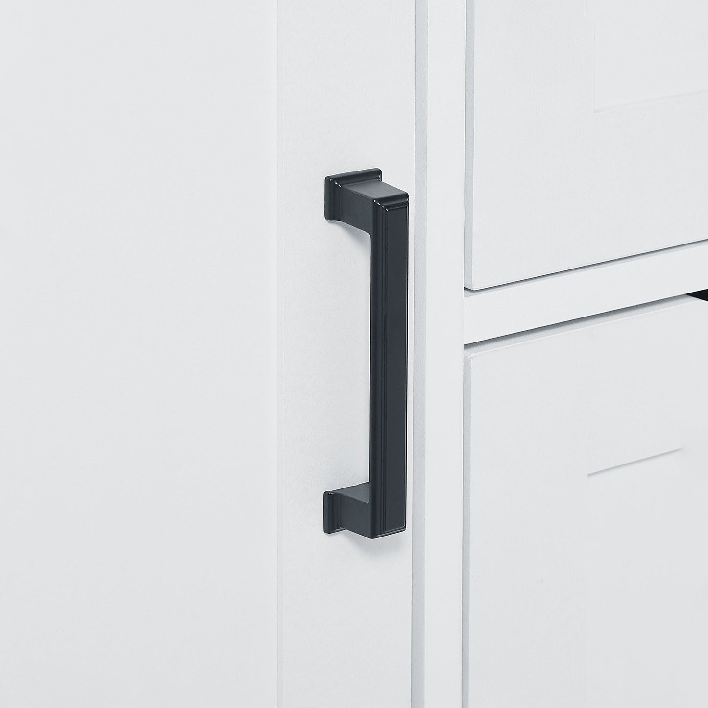 Bathroom storage cabinet with doors and drawers, multiple storage spaces, independent, open adjustable shelves, white - Korvel