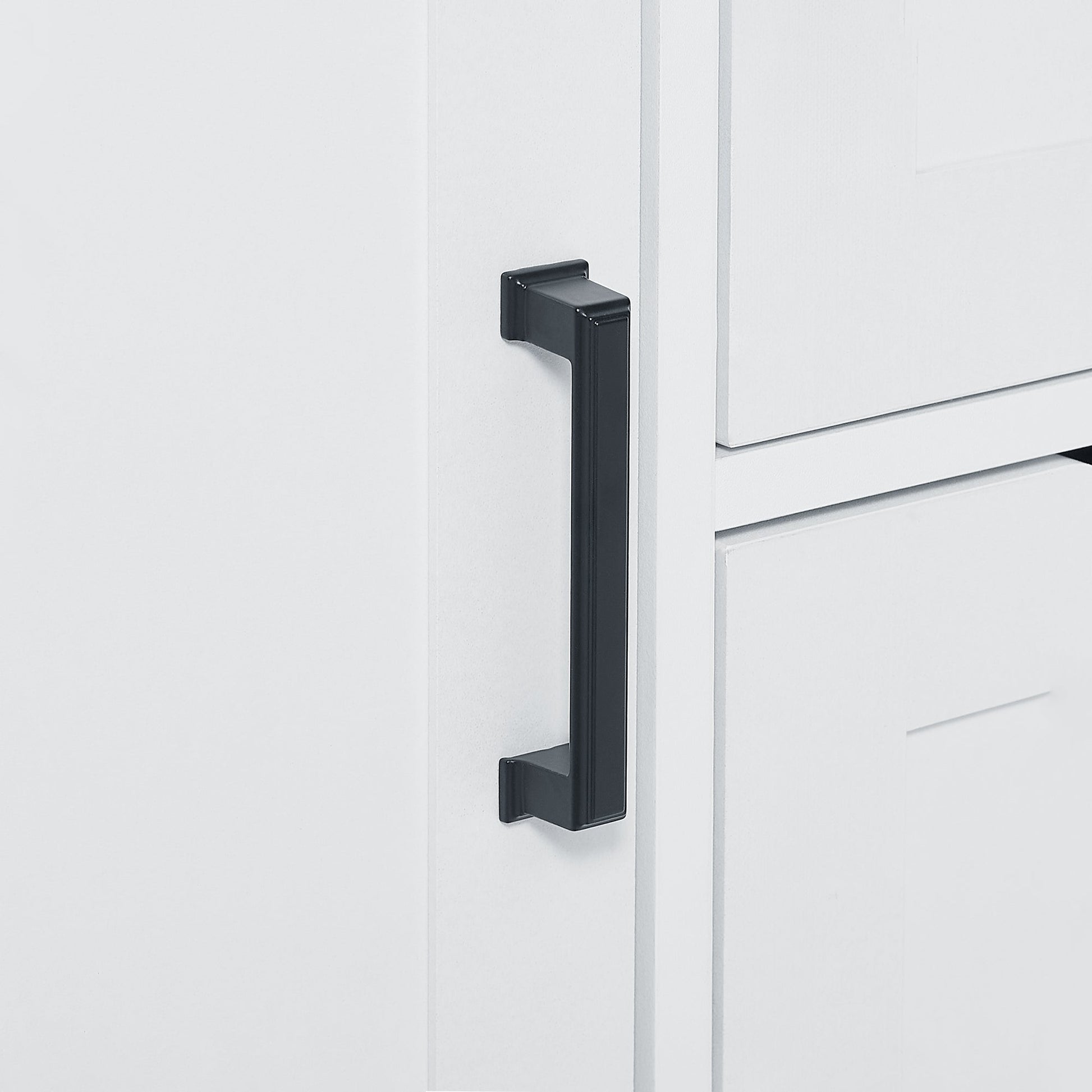 Bathroom storage cabinet with doors and drawers, multiple storage spaces, independent, open adjustable shelves, white - Korvel