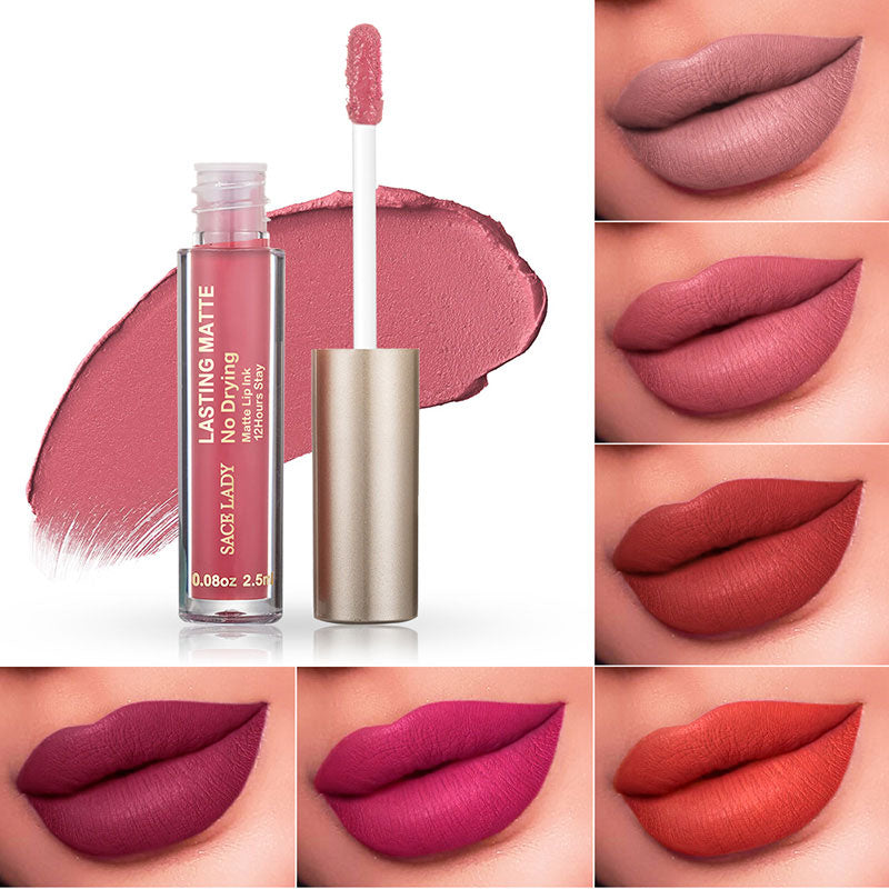 Make Up Waterproof Nude Lipstick Long Lasting Liquid Matte Lipstick Kit Lip Gloss Cosmetics Lipgloss Lip Makeup - Korvel