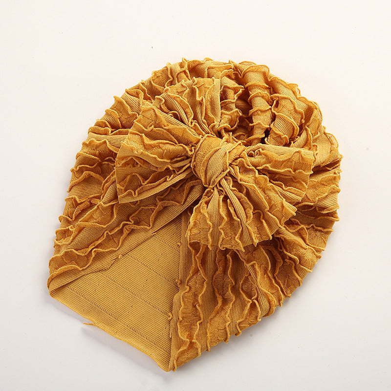 Baby Cow Louver Bow Head Cap Baby High Elastic Brimless Indian Tire Hat - Korvel