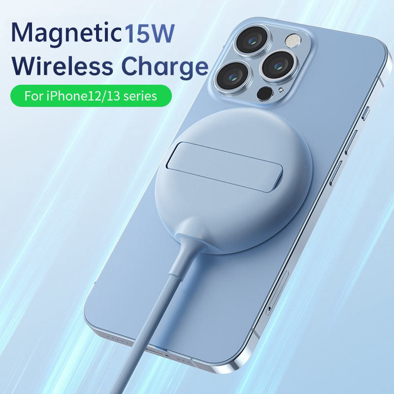 Magnetic wireless charger suitable for iPhone 13/14 single charging mobile phone wireless charger with small holder - Korvel