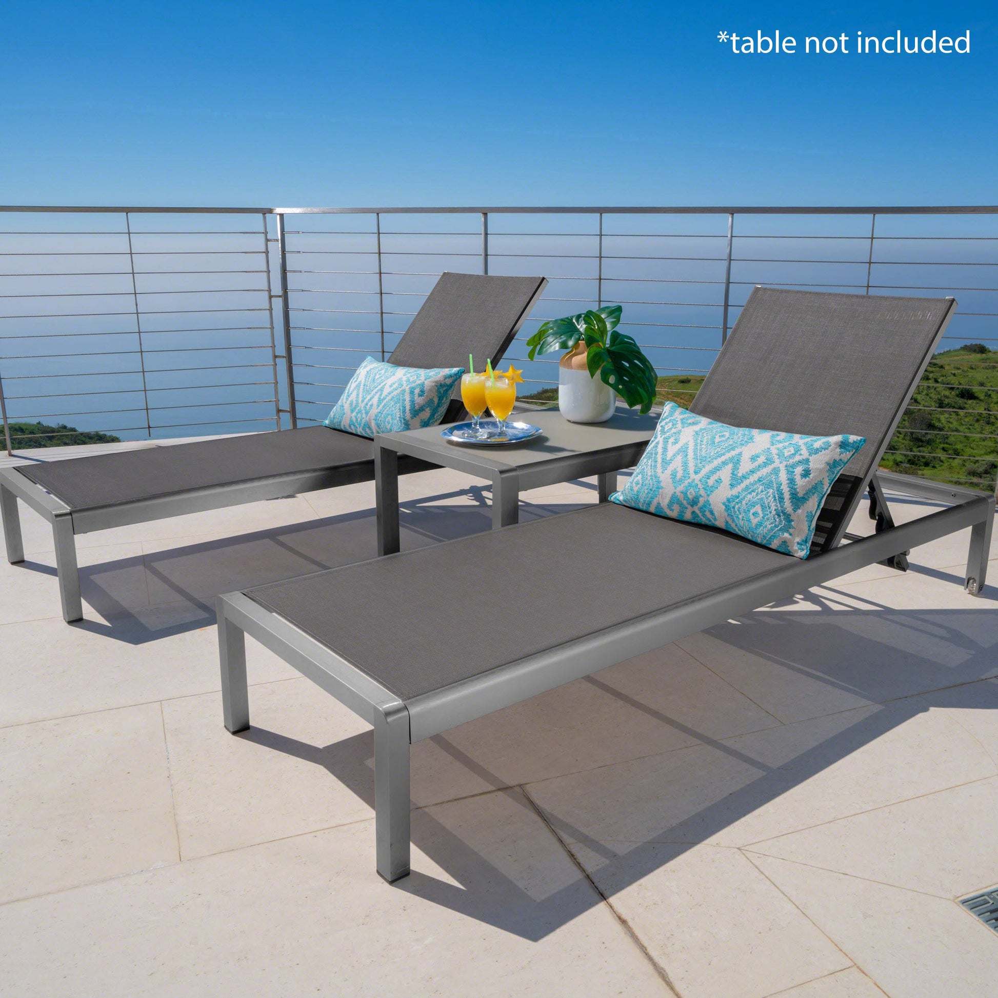 CAPE CORAL KD CHAISE LOUNGE GRY(MP2)( SET OF 2 ) - Korvel