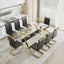 Dining table Modern tempered glass dining table Large modern office desk - Korvel