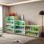 Off white Glass Door Shoe Box Shoe Storage Cabinet For Sneakers With RGB Led Light - Korvel
