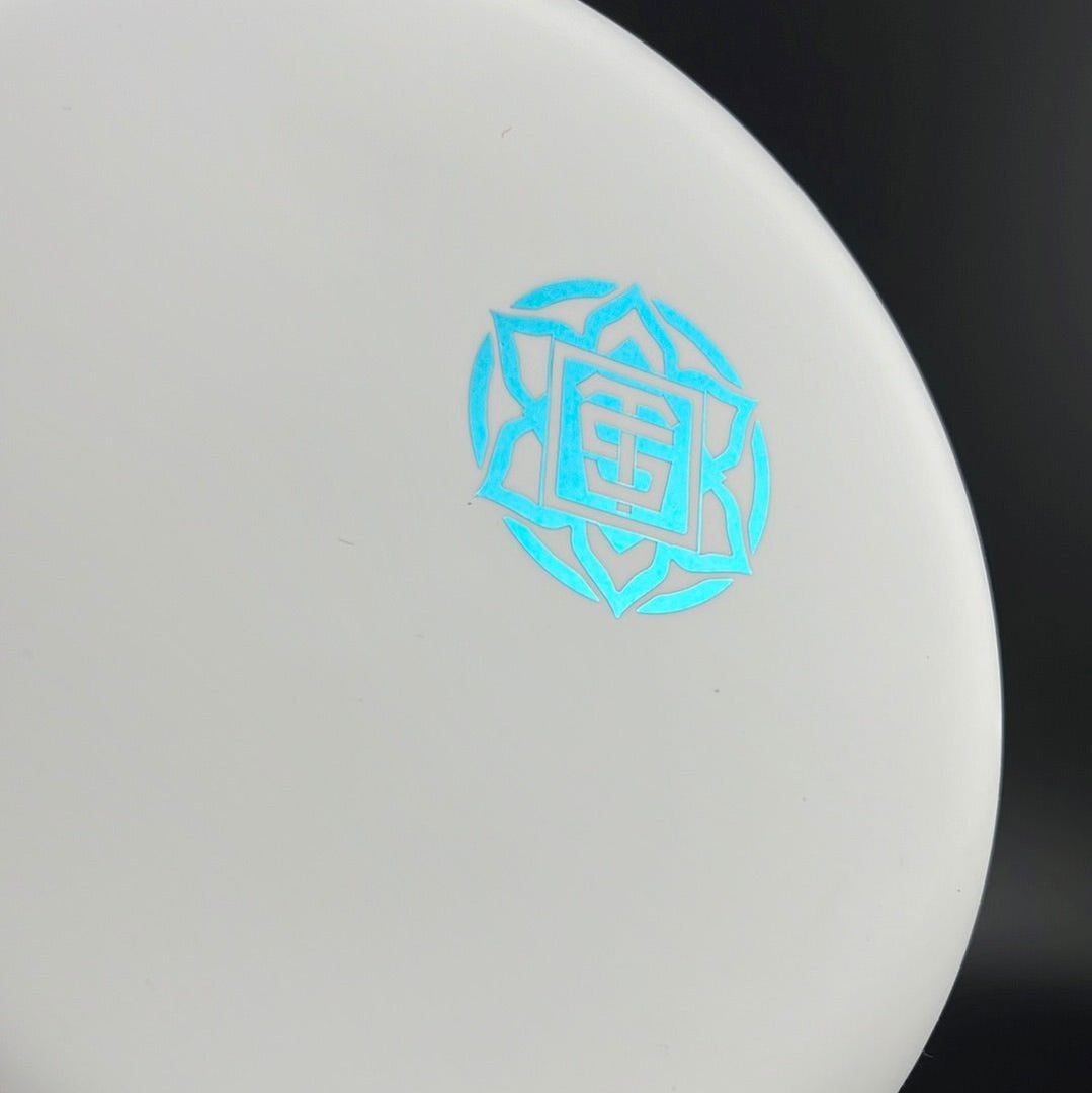 Nerve Muse - UV Reactive Disc Golf Putter - White with Mini TSA Stamp