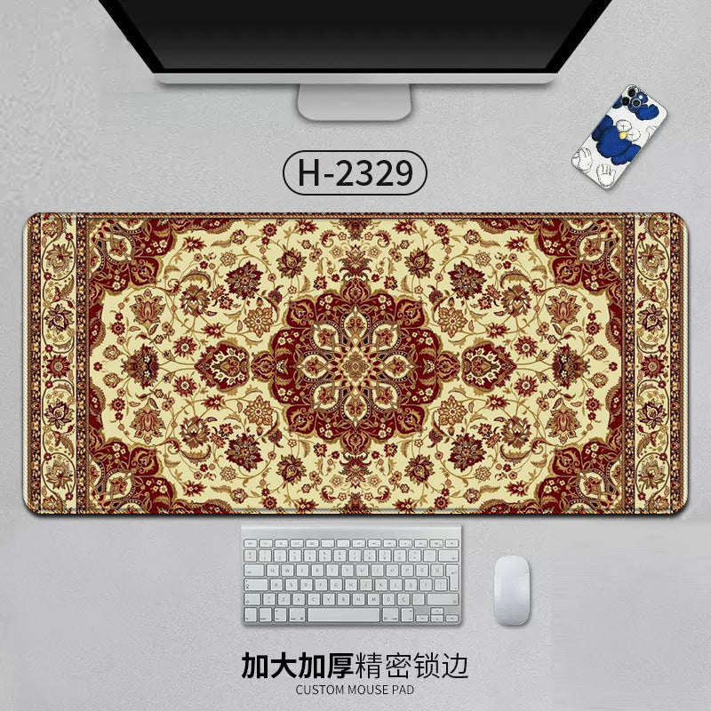 Large Persian Mouse Pad Office Carpet MousePad Natural Rubber Lockedge Anti Slip Desk Mat Laptop Office Game Accessories Pad - Korvel