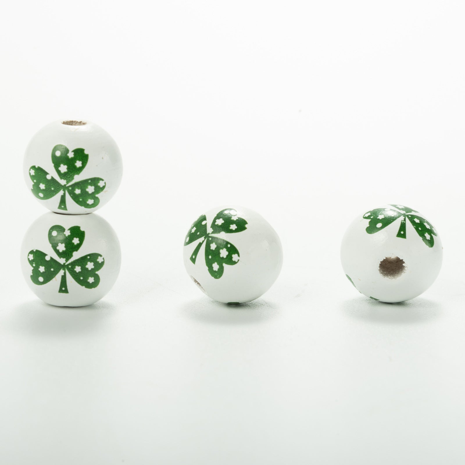 10pcs Irish Festival St. Patrick's Day Colorful Wooden Beads DIY Accessories - Korvel