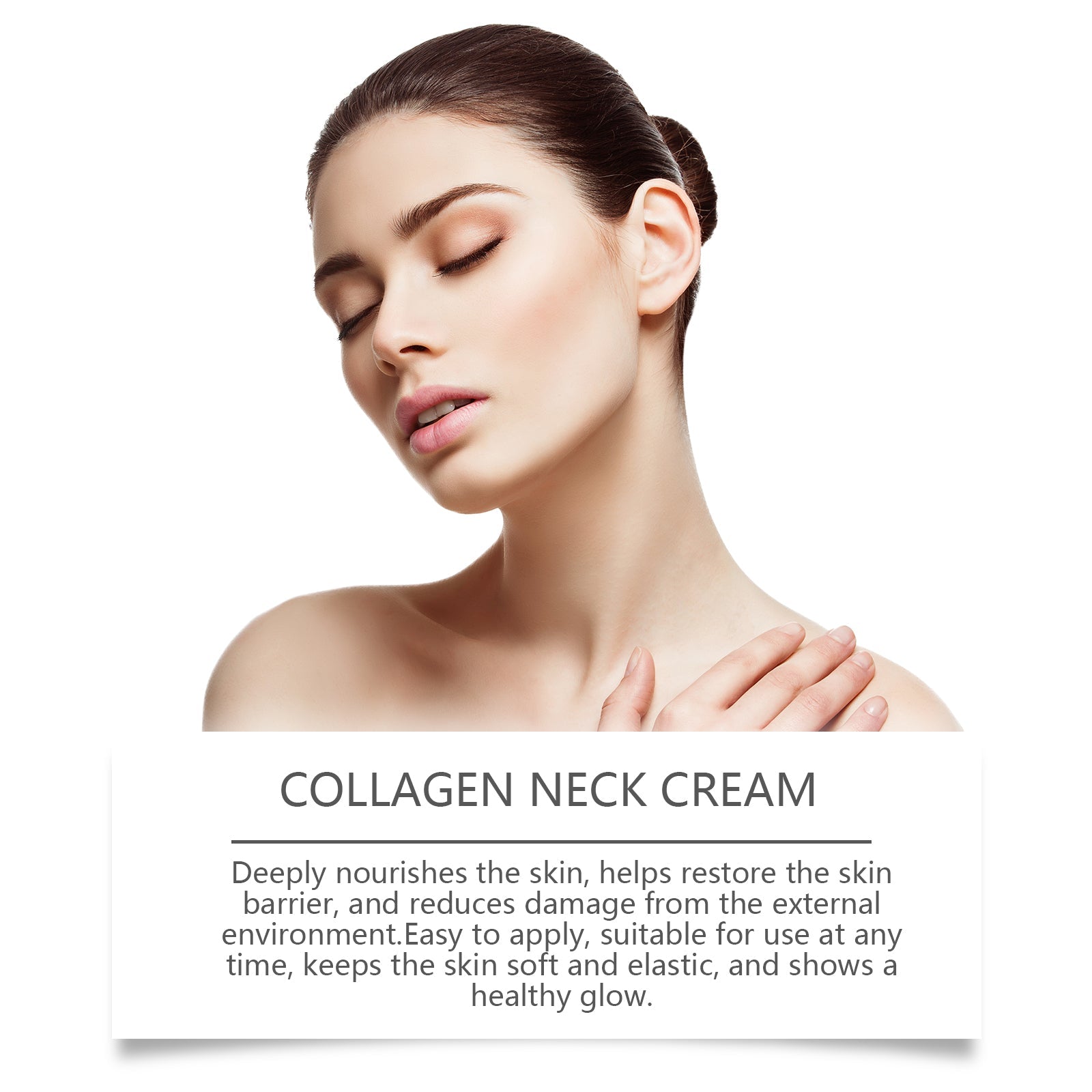 Collagen Neck Cream, Moisturizing And Nourishing Neck Skin Care Firming Massage Moisturizing Neck Cream - Korvel