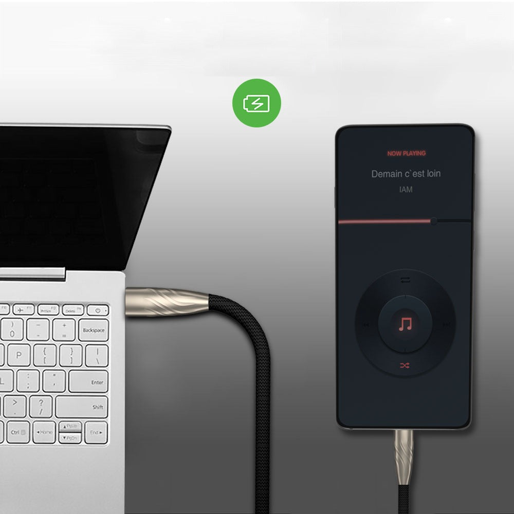 5AType-c zinc alloy fast charging data cable suitable for Android charging Xiaomi Huawei phone fast charging cable durable - Korvel