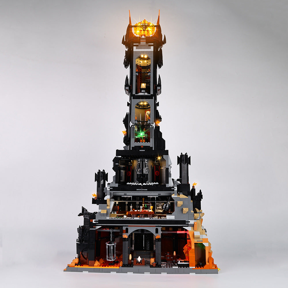 Suitable for LEGO 10333 Lord of the Rings Baladu Black Tower LED building blocks toy lighting fixtures light sets - Korvel