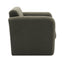 Modern style chair with sheepskin Sherpa fabric soft cushion, comfortable armchair, soft with backrest and pillow, seaweed green - Korvel