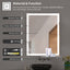 48x24 inch LED bathroom makeup mirror wall mounted adjustable light anti fog touch switch with memory intelligent large bathroom - Korvel