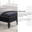 58-Inch Velvet Lounge Chair with Nailhead Trim
