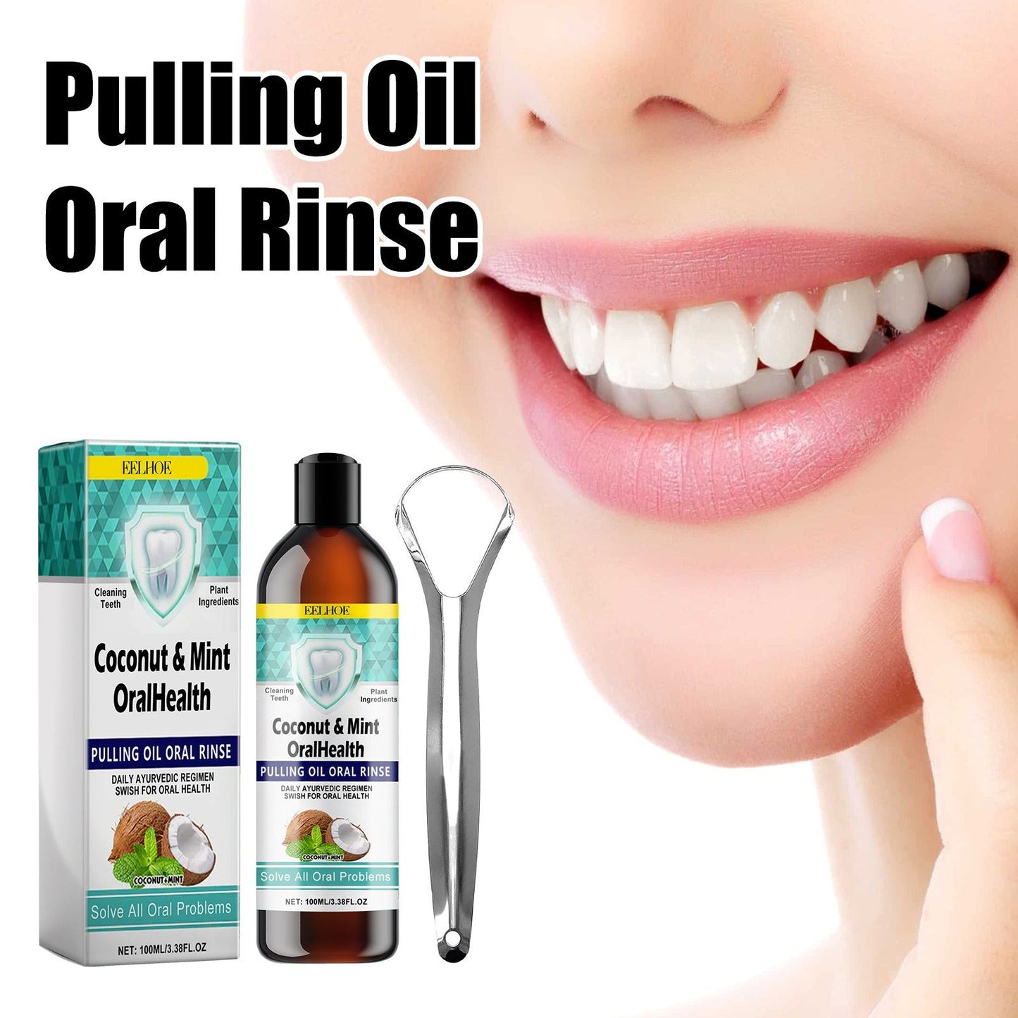 EELHOE Coconut Oil Mouthwash - Fresh Breath & Clean Mouth