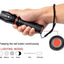 T6 Tactical Flashlight 1000 Lumens Zoom able IPX6 Waterproof Handheld Flashlight With Hidden COB Lighting - Korvel