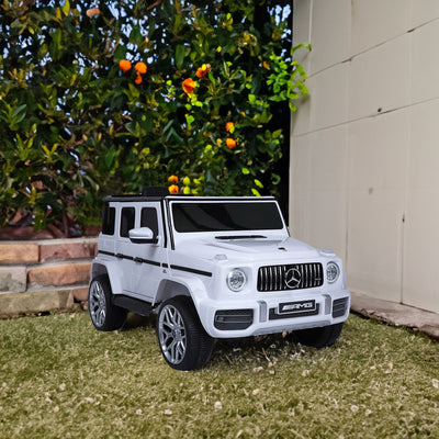 Mercedes Benz G63 Children's Electric Vehicle with Remote Control 12V Music, Horn, Spring Suspension, Safety Lock and License - Korvel
