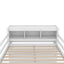 Wood Loft Bed with Cabinet and Bookshelf, Full Size Loft with Wardrobe and Desk for Kids,White - Korvel