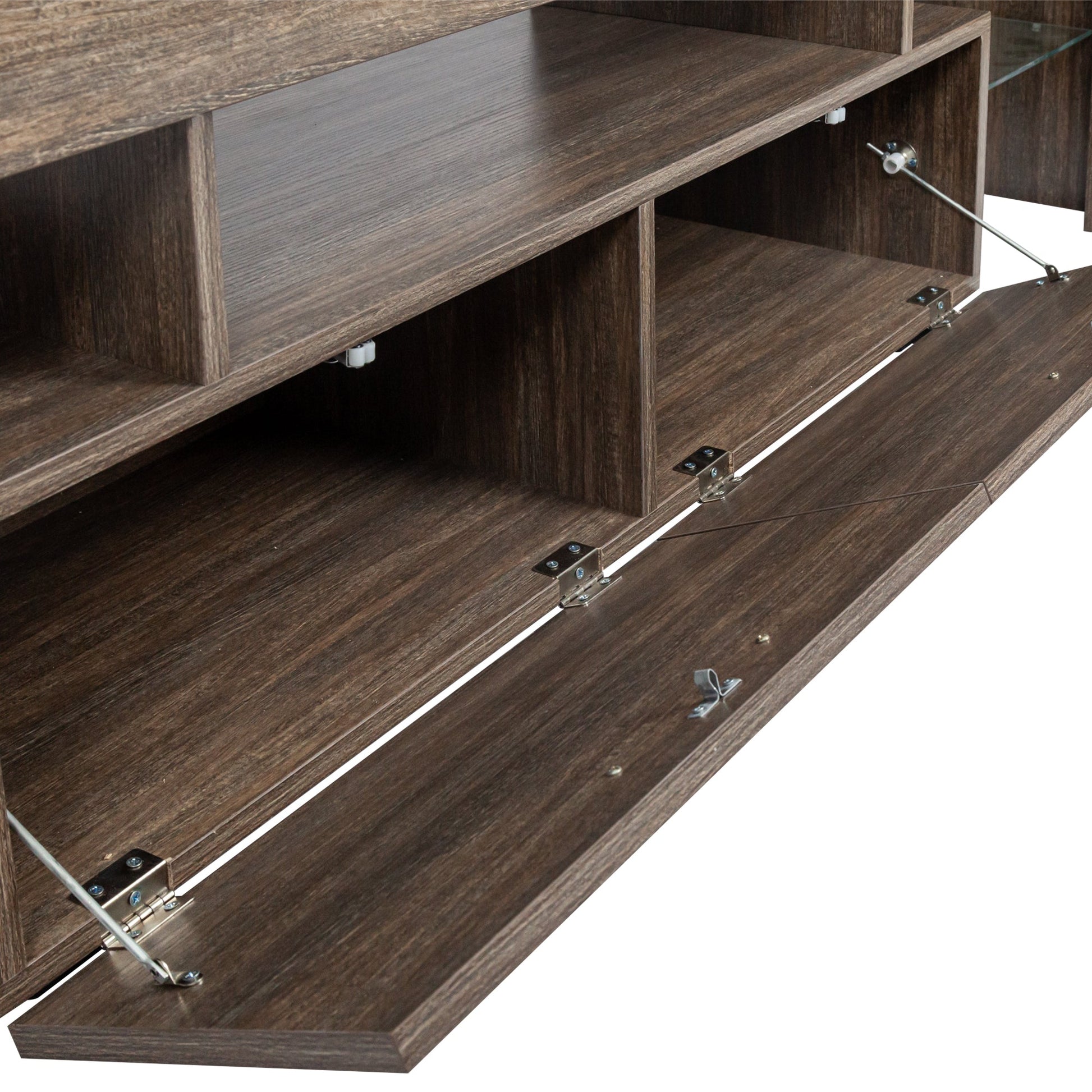 20 minutes quick assembly brown simple modern TV stand - Korvel