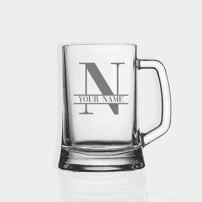 Vaso de cerveza de vidrio redondo personalizable de 16 oz