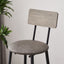 Bar Table Set with 4 Bar stools PU Soft seat with backrest Grey 47.24'' L x 23.62'' W x 35.43'' H - Korvel