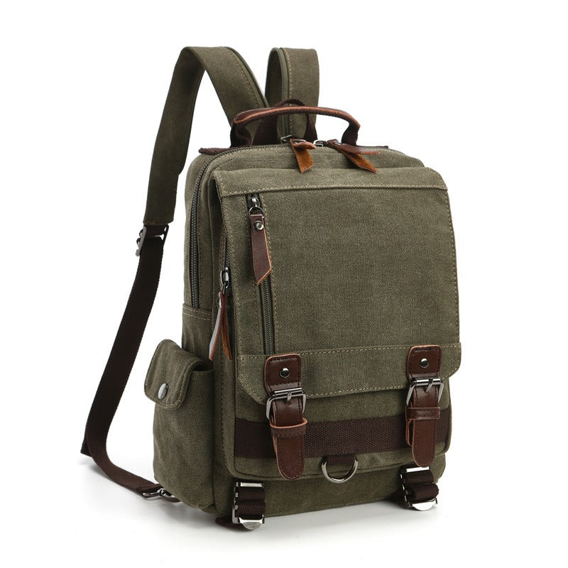 Canvas Backpack Men Travel Back Pack Multifunctional Shoulder Bag for Women Laptop Rucksack School Bags Female Daypack - Korvel