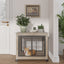 Elegant Grey Furniture Dog Cage Crate with Double Doors
