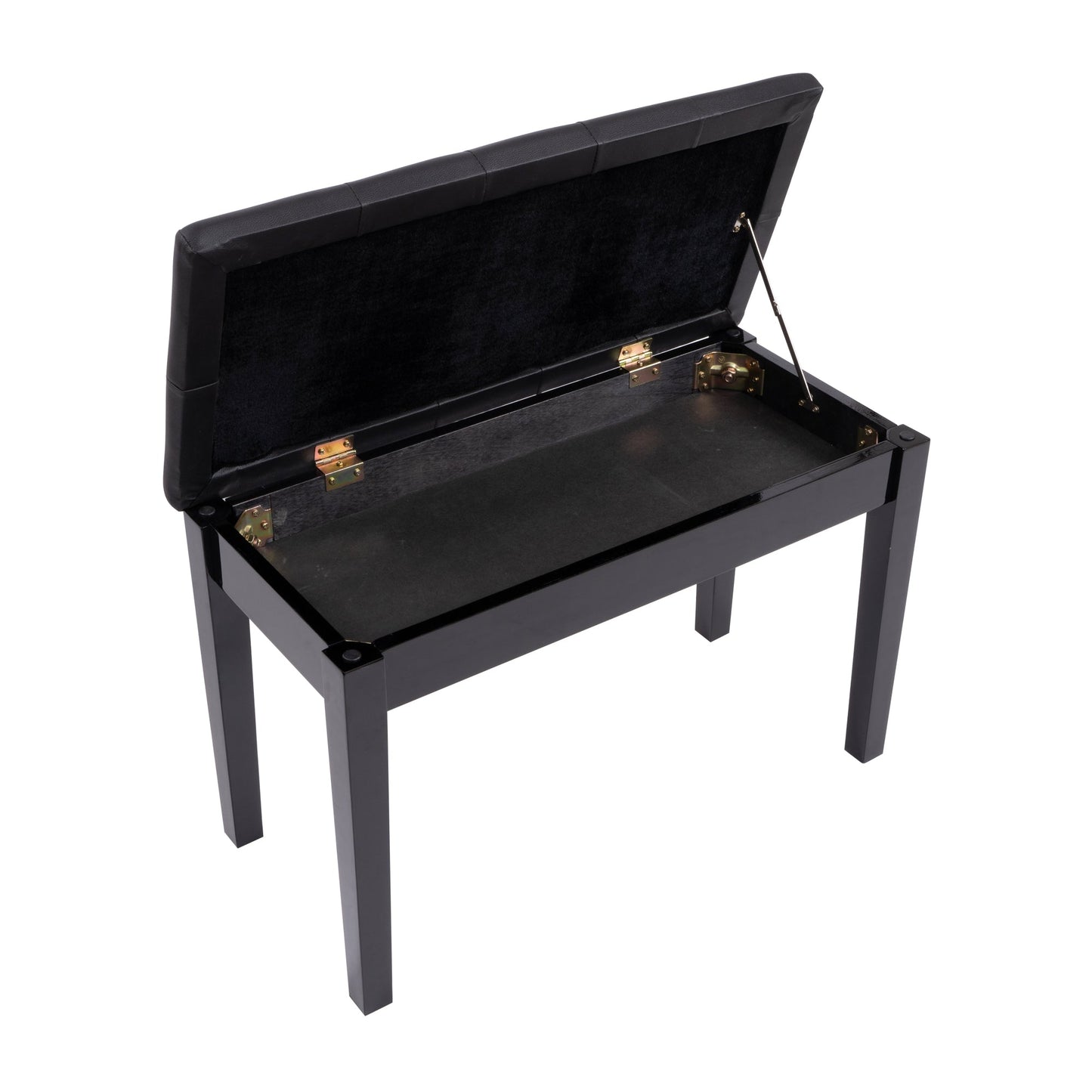 Elegant Piano Bench with Padded Cushion & Storage Compartment