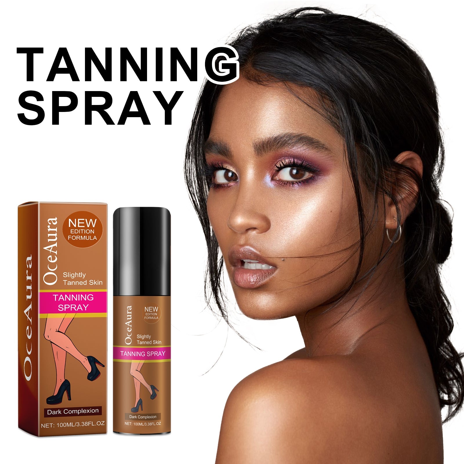 Blackening Spray, Natural Quick Tanning Wheat Bronzer Firming Skin Hydrating Summer Beach - Korvel