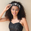 Fashionable retro golden velvet hair hoop with super sparkling color rhinestone sponge head hoop - Korvel