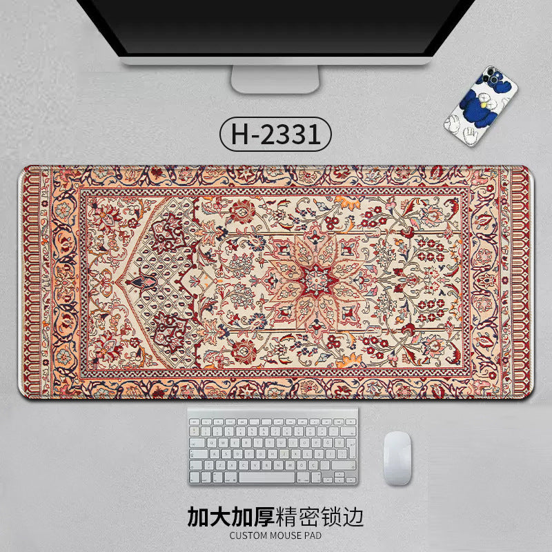 Large Persian Mouse Pad Office Carpet MousePad Natural Rubber Lockedge Anti Slip Desk Mat Laptop Office Game Accessories Pad - Korvel
