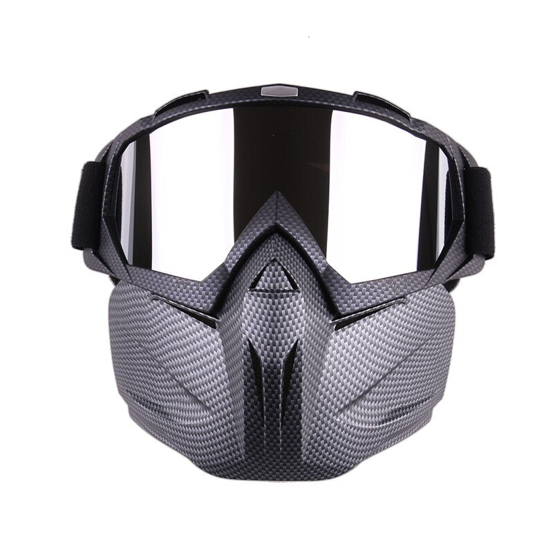 Men Women Ski Snowboard Snowmobile Goggles Snow Winter Windproof Skiing Glasses Motocross Sunglasses with Face Mask - Korvel