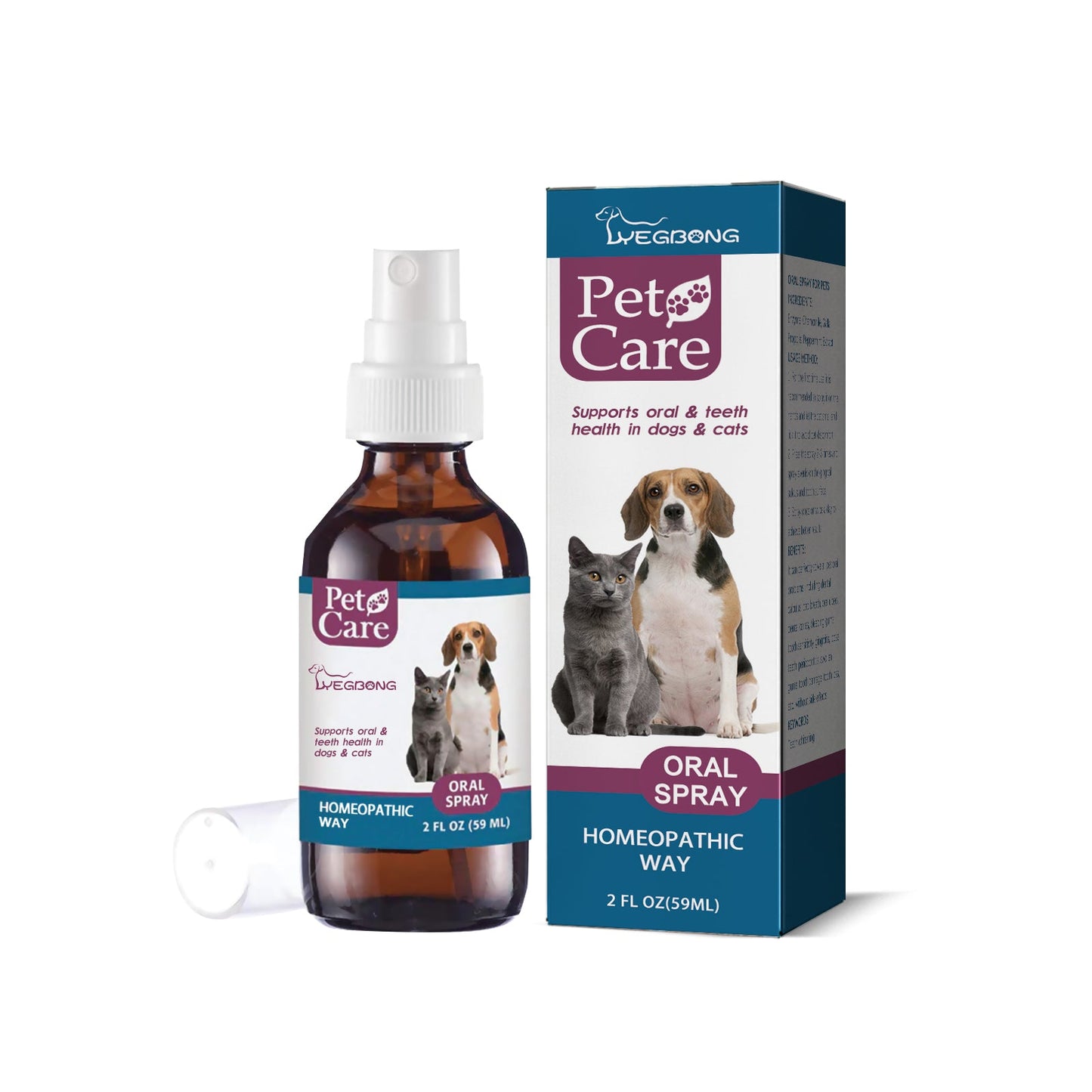 Pet Oral Cleaning Spray, Cats And Dogs Remove Tartar And Bad Breath Fresh Mouth Care Spray - Korvel