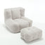 Sillón Puff Esponjoso con Espuma Viscoelástica y Otomana