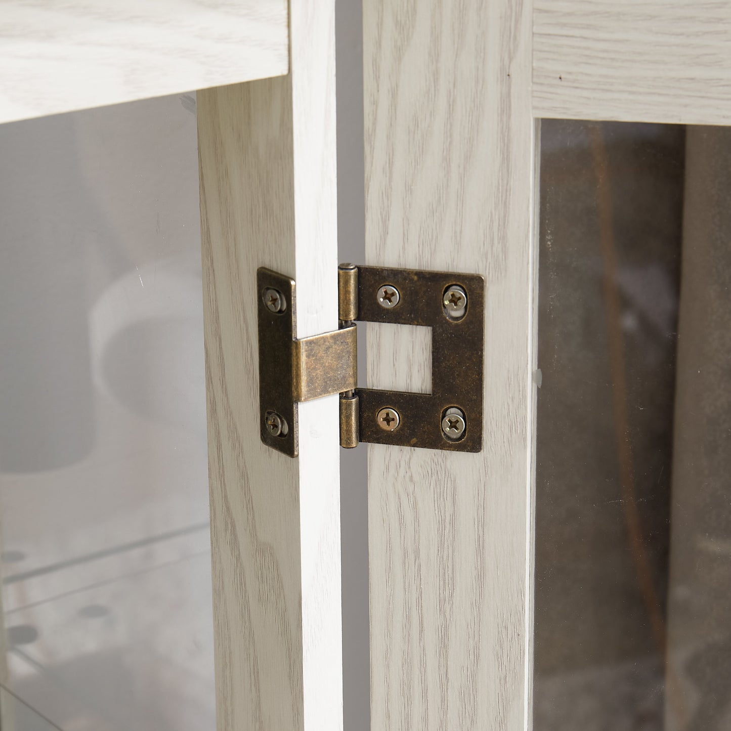 Elegant Lighted Curio Display Cabinet with Adjustable Shelves