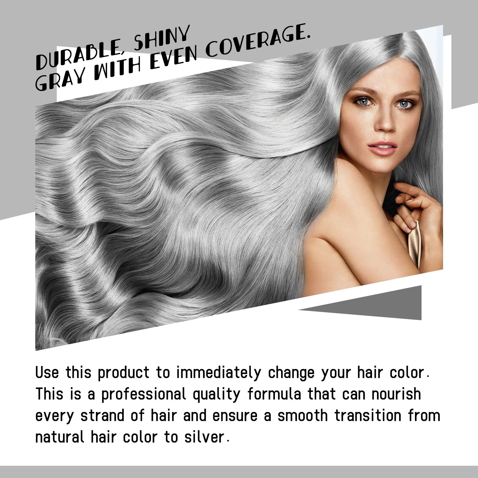 Gray Hair Balm Natural Hair Color Long Lasting, No Damage To Hair Easy To Color Easy To Clean Damp Hair Conditioner - Korvel