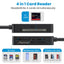 USB 3.0 Four in One USB 3.1 CF SD TF MS Memory Card/DSLR Camera Card Reader Type-c - Korvel