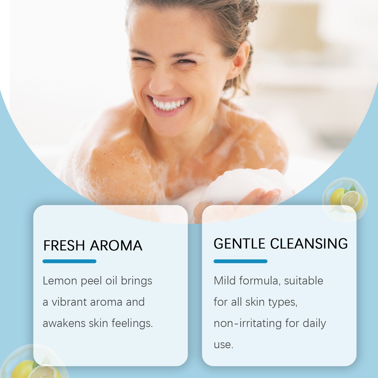 Lemon Turmeric Essential Oil Soap Cleans Skin Pores, Brightening Skin Body Bath Soap - Korvel