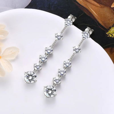 4 Carat Moissanite 925 Sterling Silver Earrings - Korvel