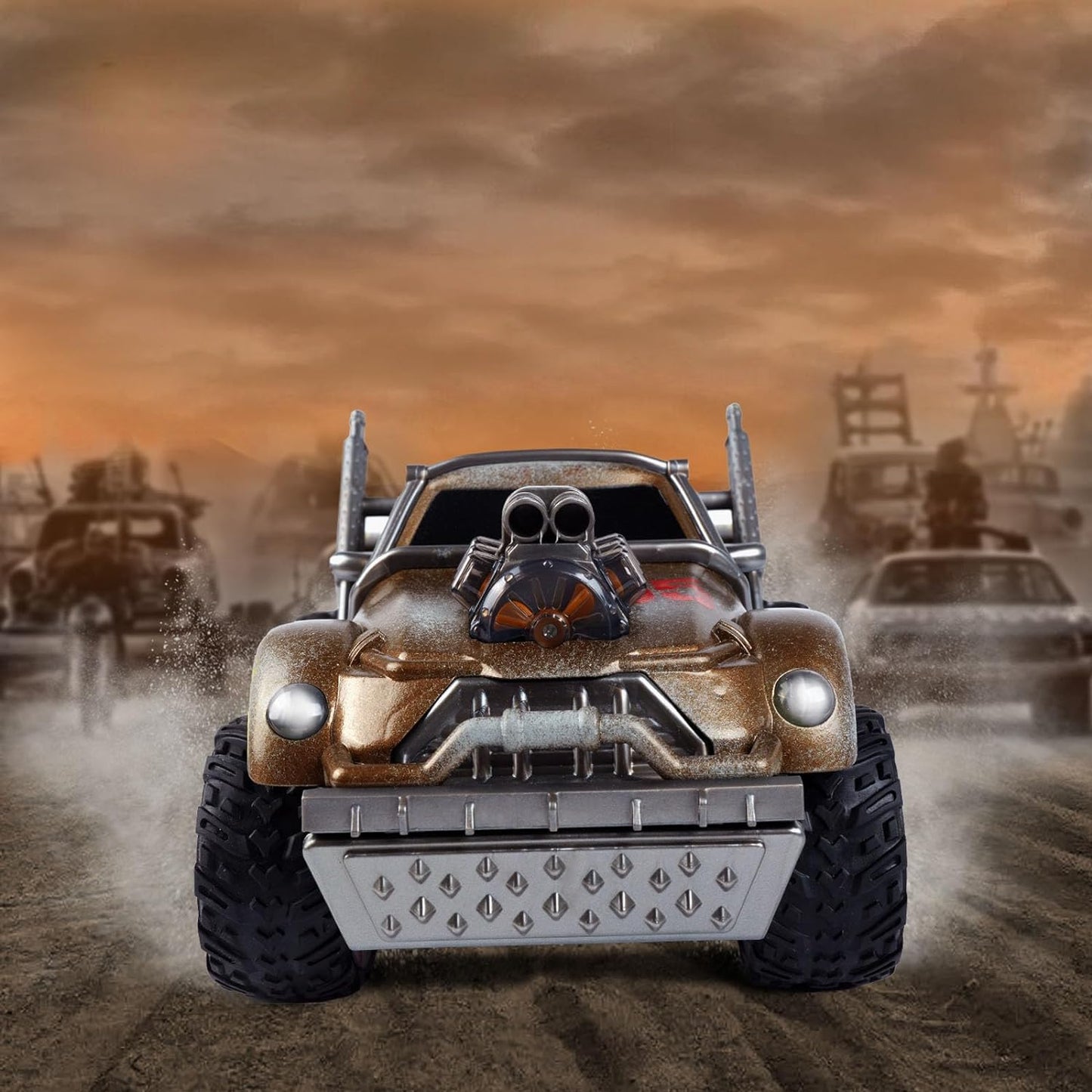 Wasteland Style 1:14 Scale 2.4GHz Model Racing Remote Control Car Hobby Electric RC Car Toys for Boys and Adults (Golden) - Korvel