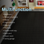 12 x 12 inch black interlocking deck tiles, plastic waterproof, weighing up to 6613 pounds, with a rose pattern pack of 12 - Korvel