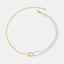 Collier en perles d'eau douce patchwork élégant en or 18K