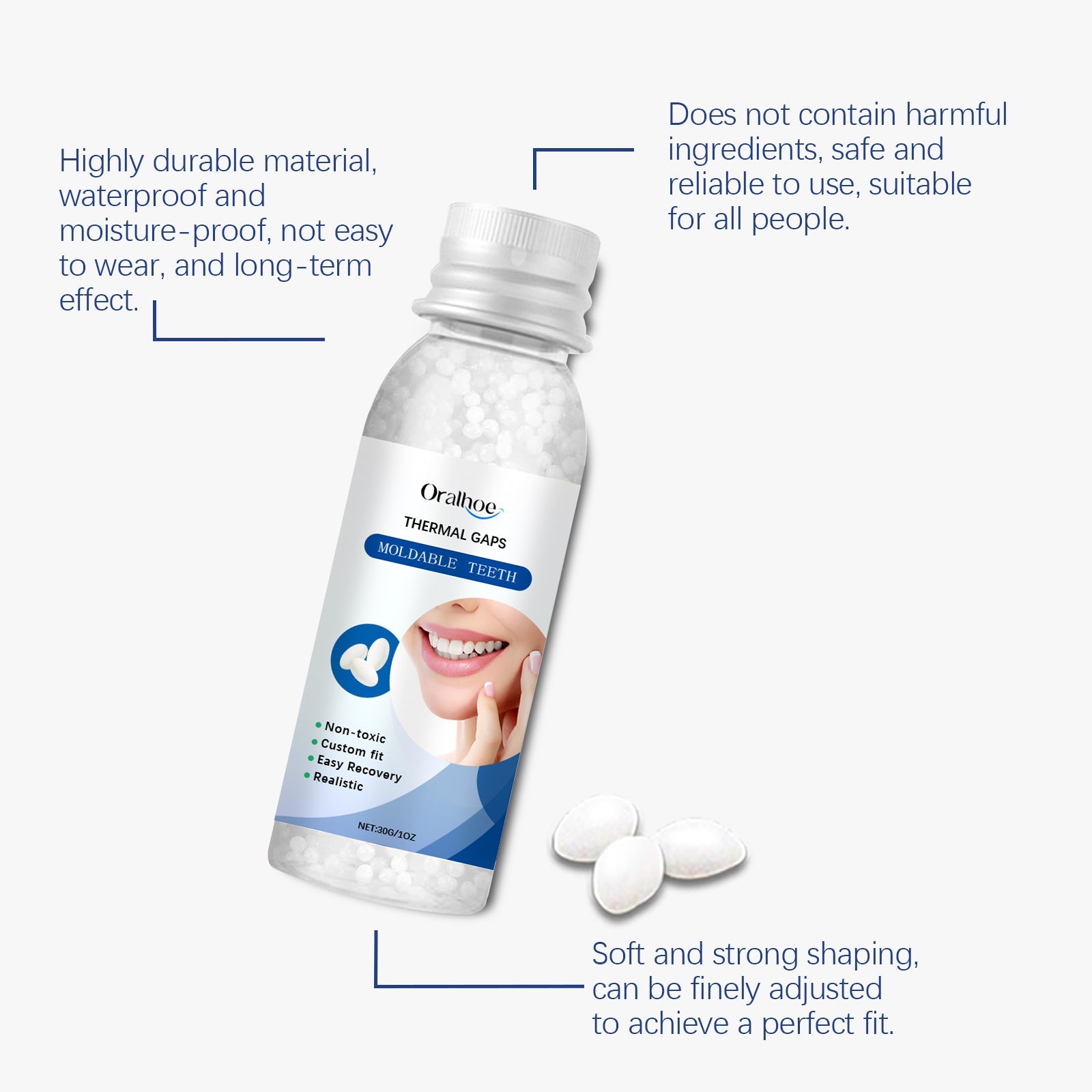 Can Shape Solid Dental Glue To Modify Teeth Temporary Hole Filling Glue Denture Glue - Korvel